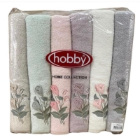 Hobby 50x85см, 12 шт. полотенец с вышивкой «Лилия»