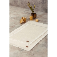 Cotton Box Bath Rug Set Krem 2'li 75x125 60x90